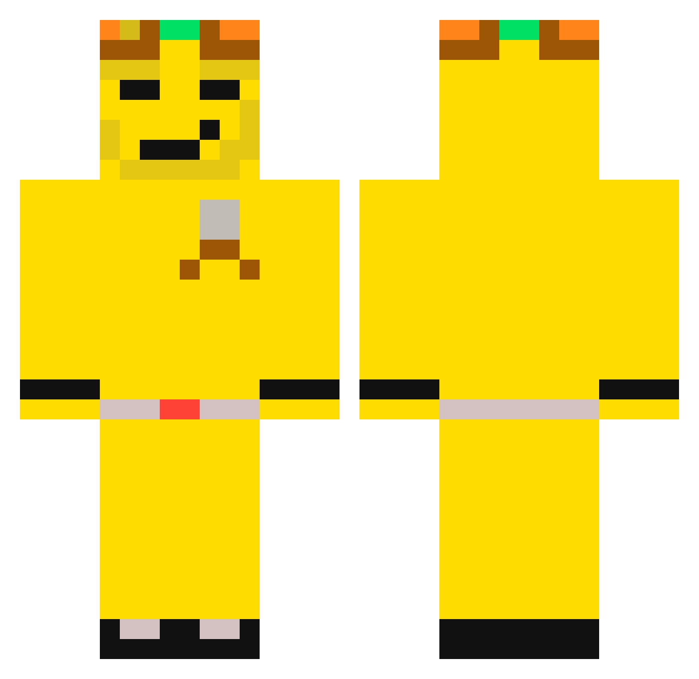 rene990 Minecraft skin, front and back view