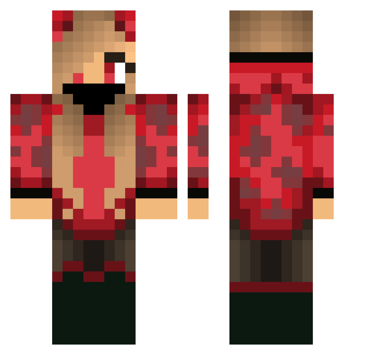 Zaylock_ Minecraft skin, front and back view