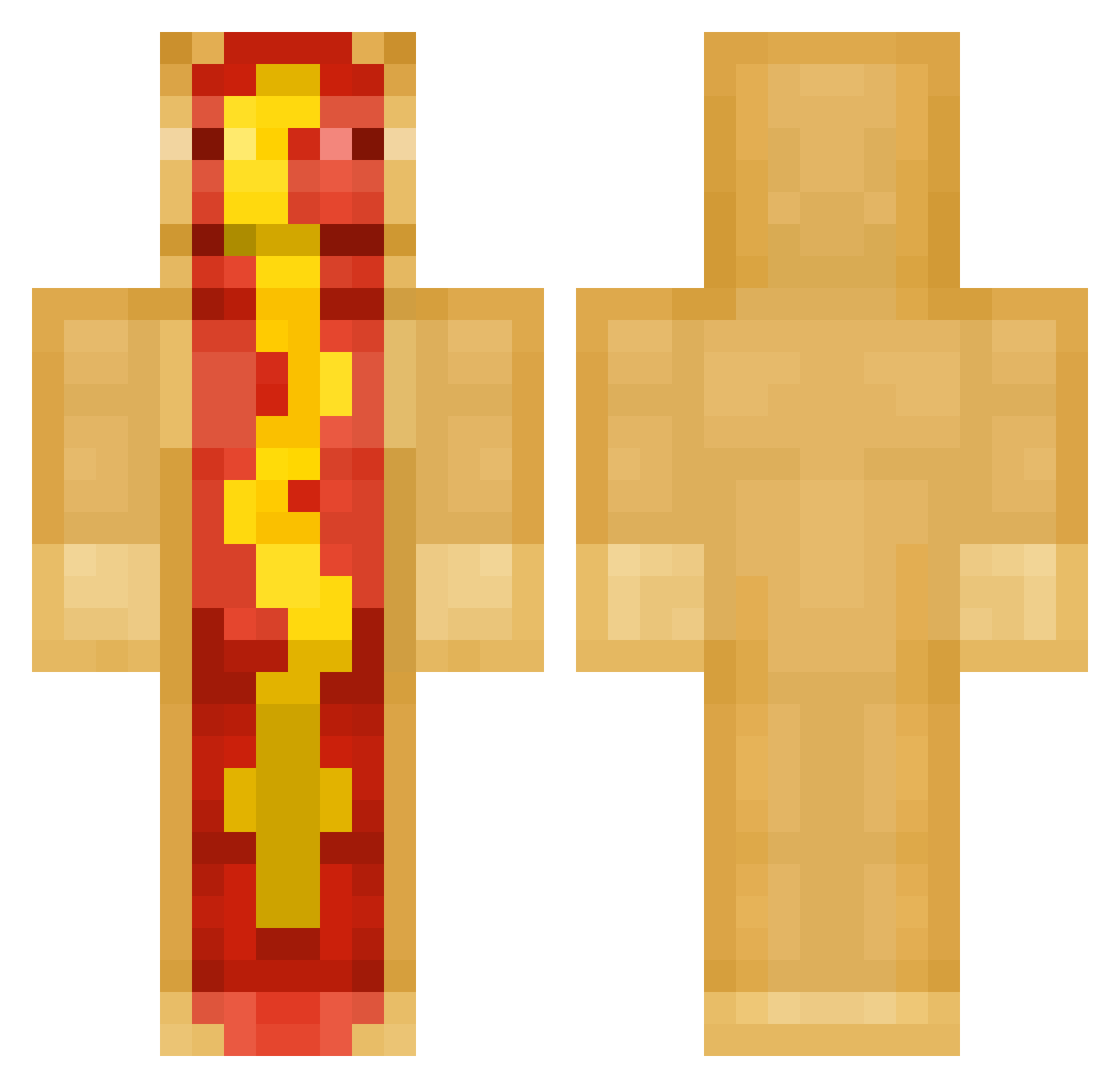 0Lev1 Minecraft skin, front and back view