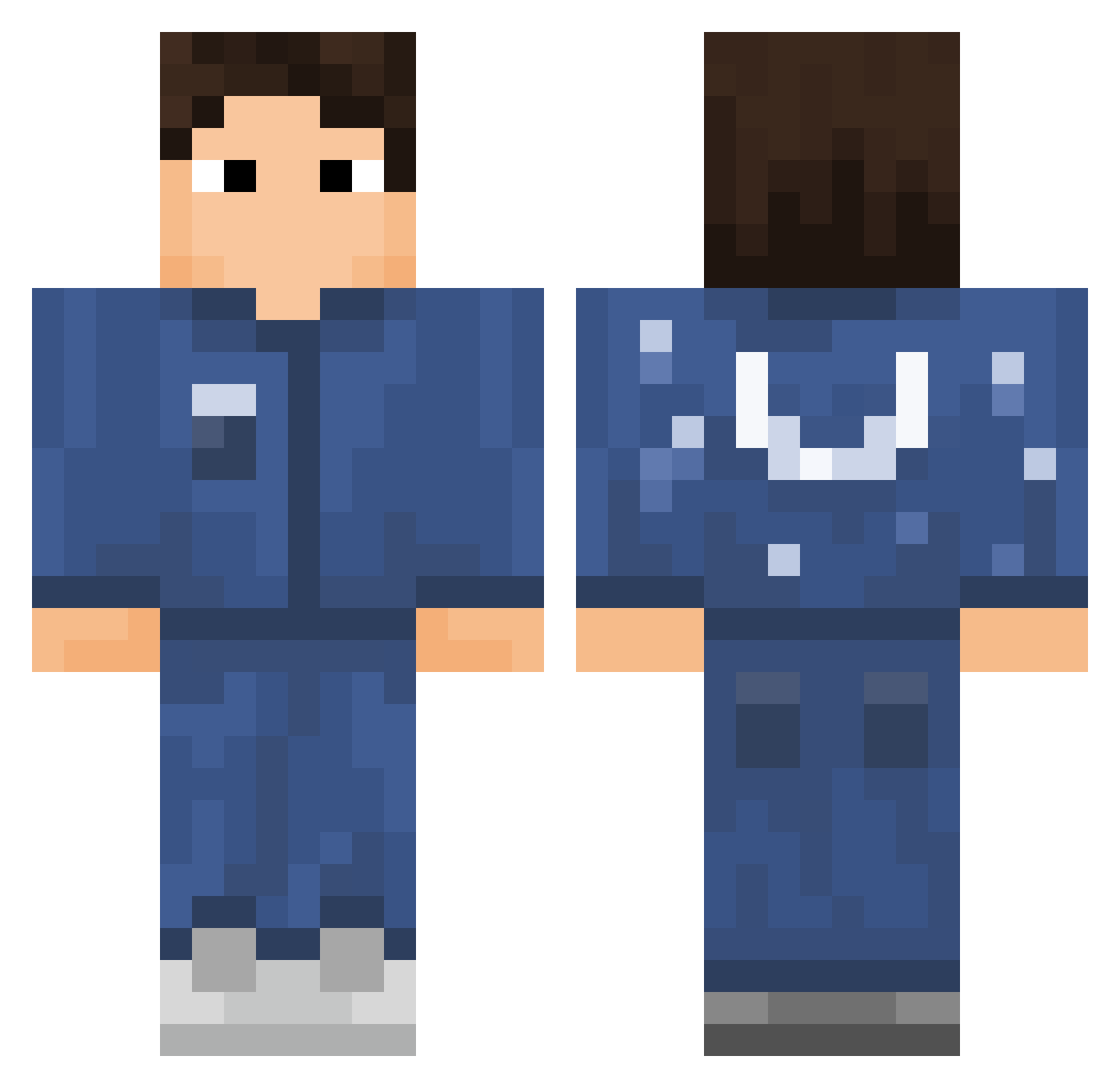 Wither7 Minecraft skin, front and back view