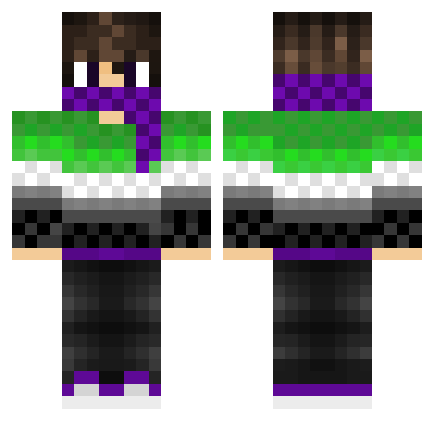 Toothless_2008 Minecraft skin, front and back view