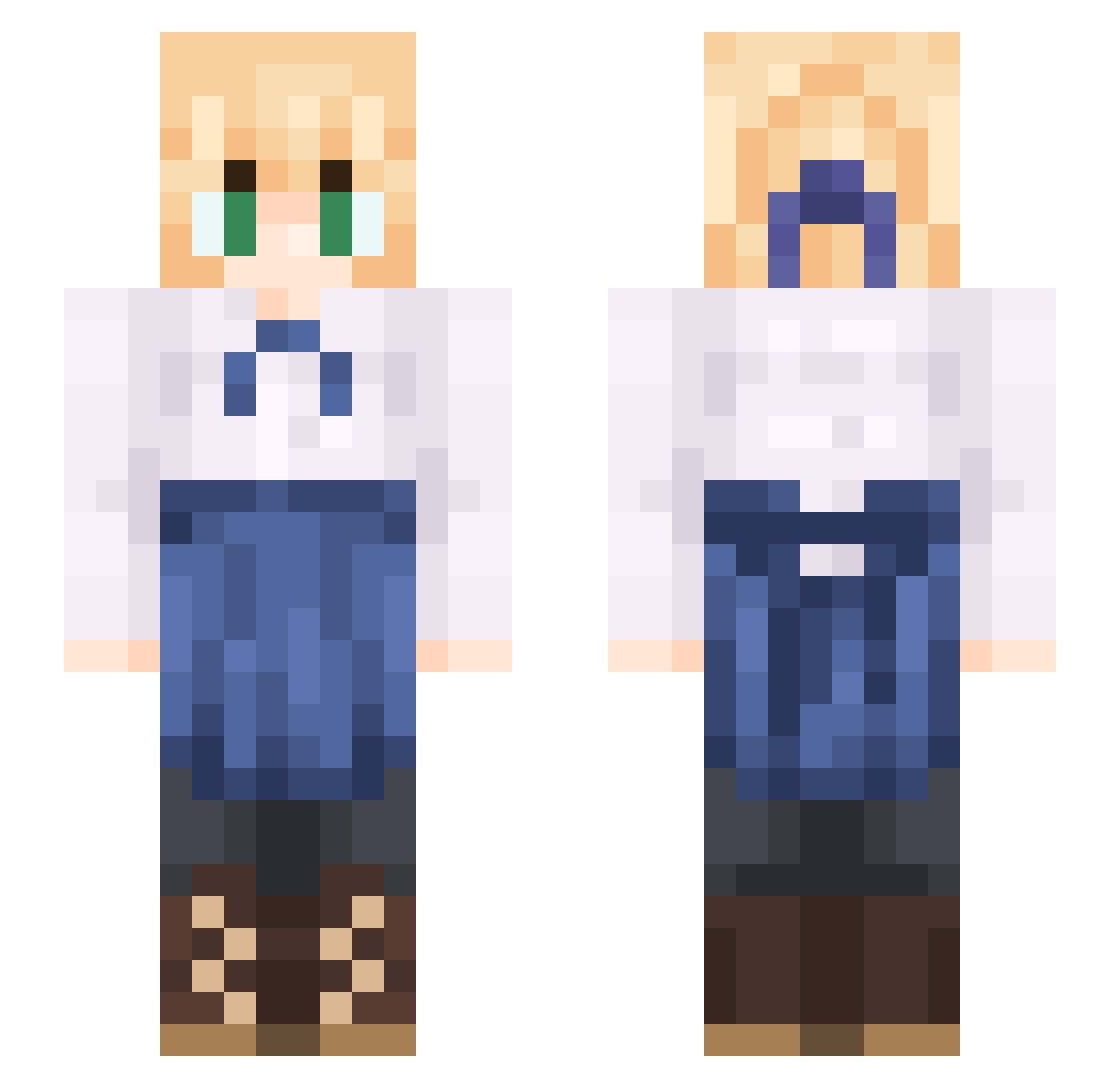 Im2chanzell Minecraft skin, front and back view