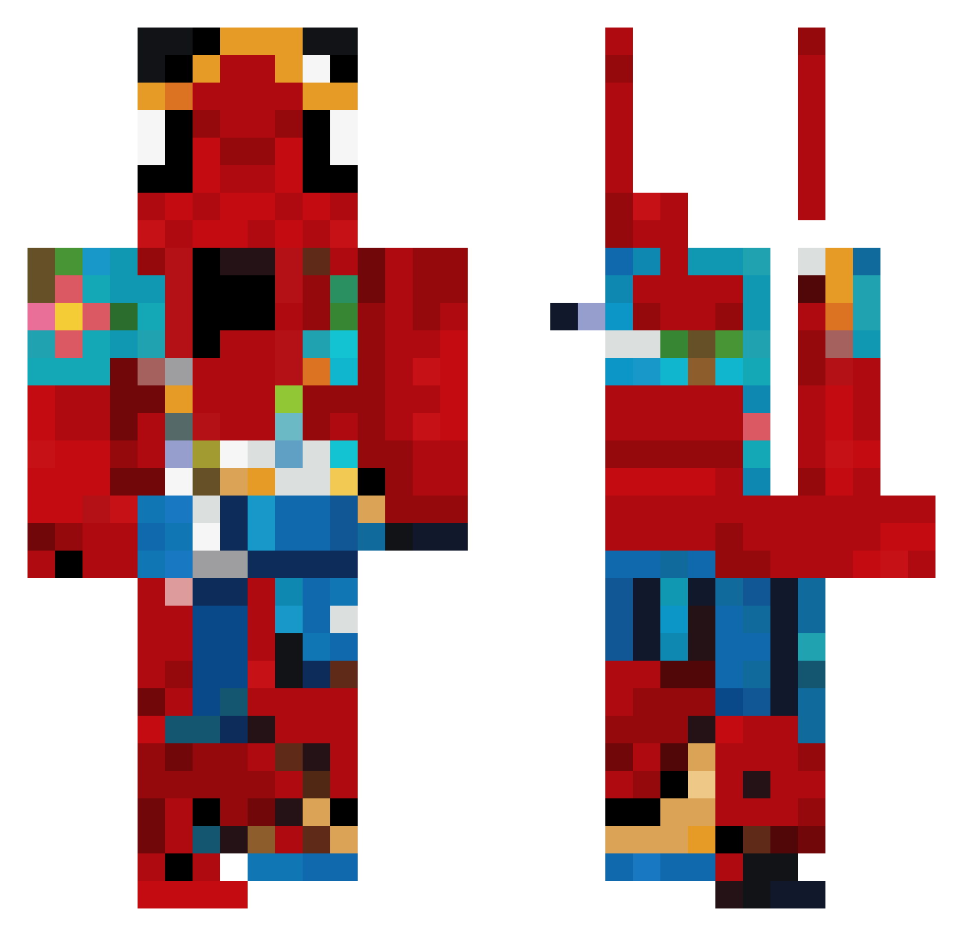 Pajaczekk15 Minecraft skin, front and back view