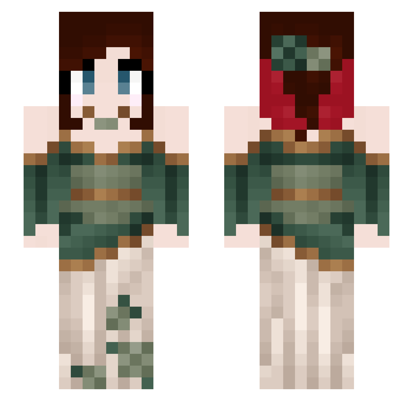 Dawns_melody Minecraft skin, front and back view