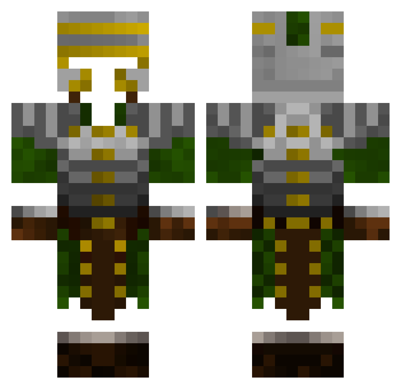 Hotdog2314 Minecraft skin, front and back view