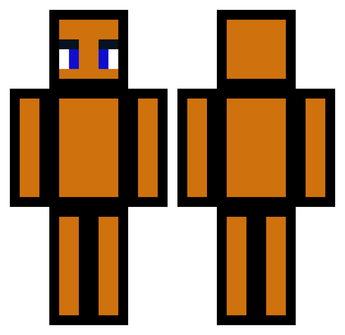 tornytotoo Minecraft skin, front and back view