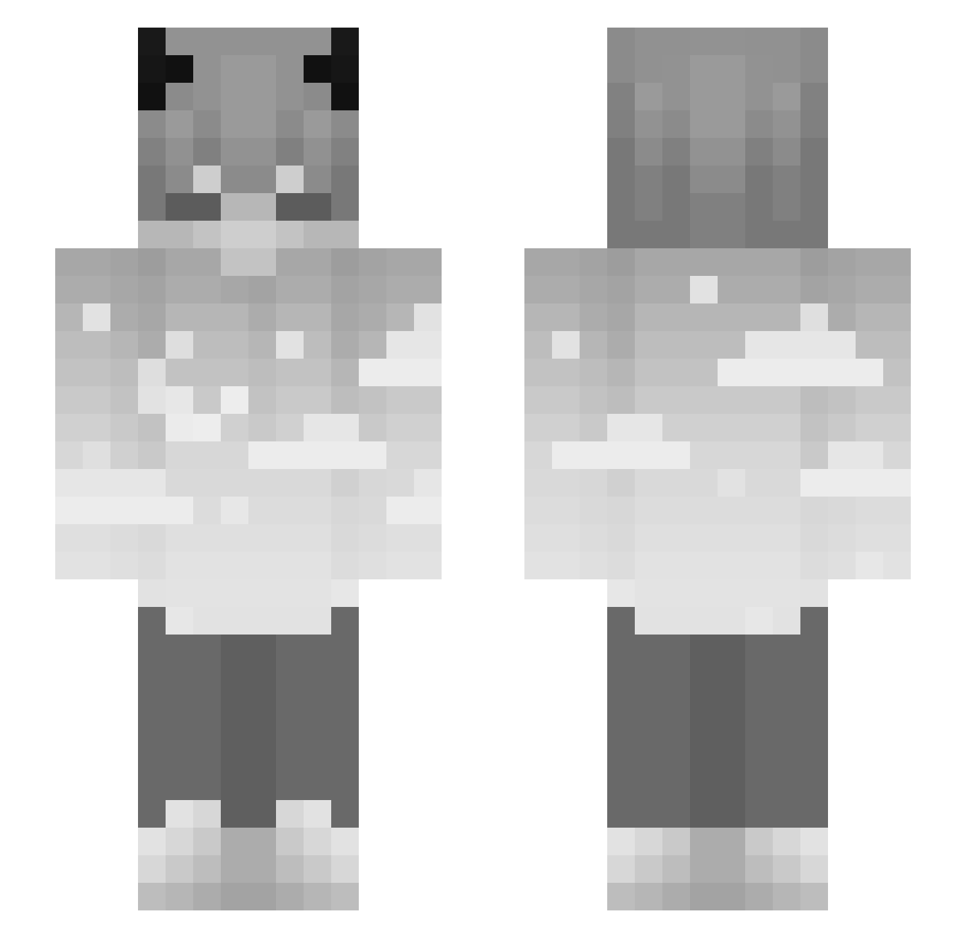 Black_Curse Minecraft skin, front and back view