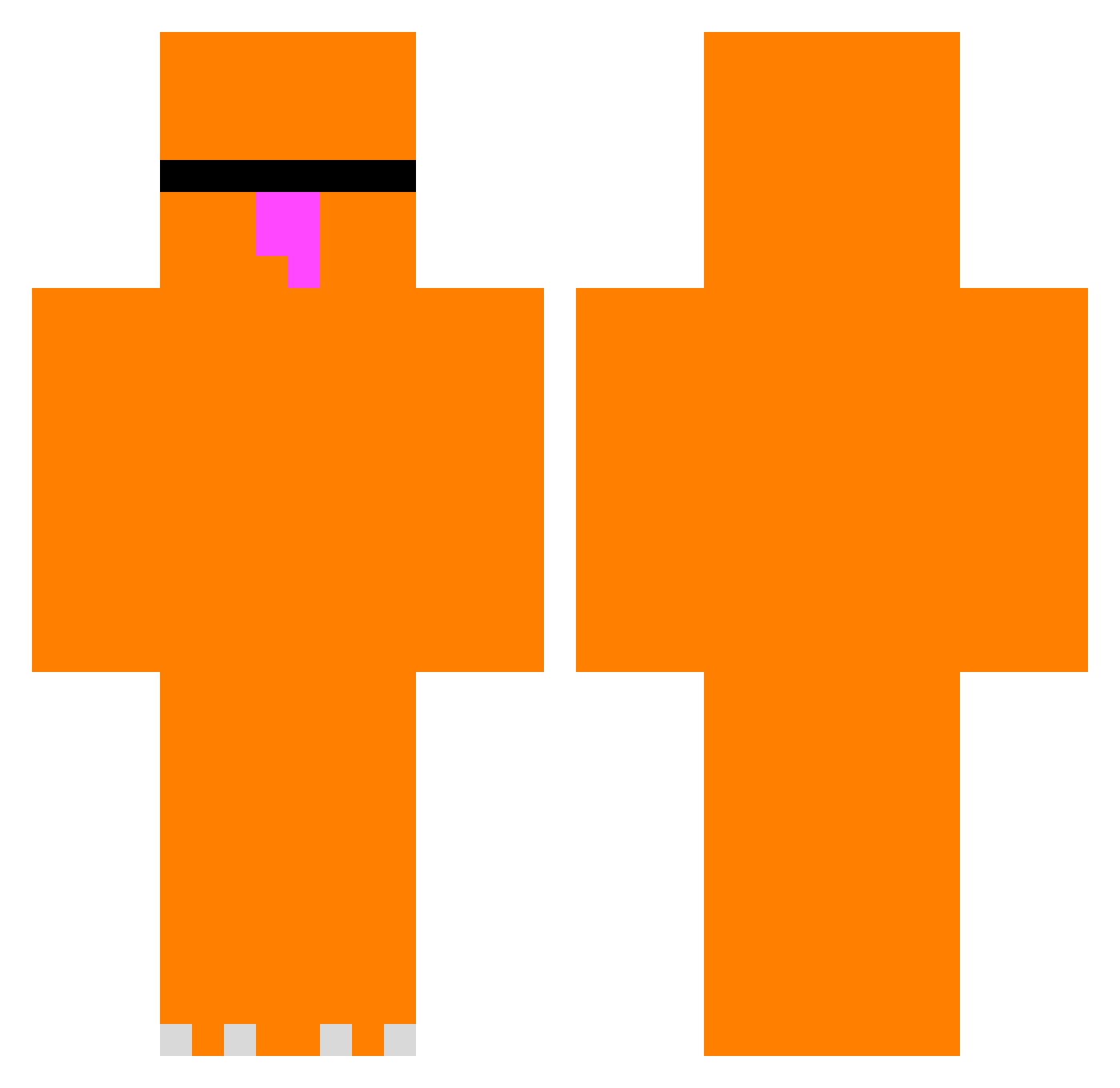 takamimemo Minecraft skin, front and back view