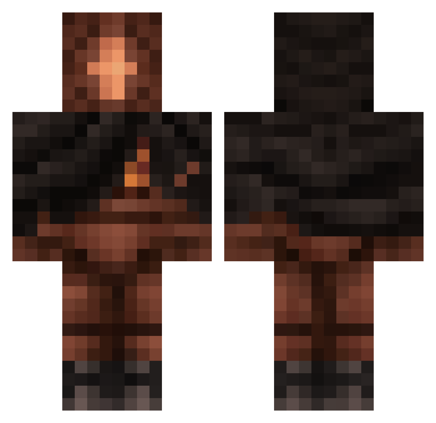 5eaweed Minecraft skin, front and back view
