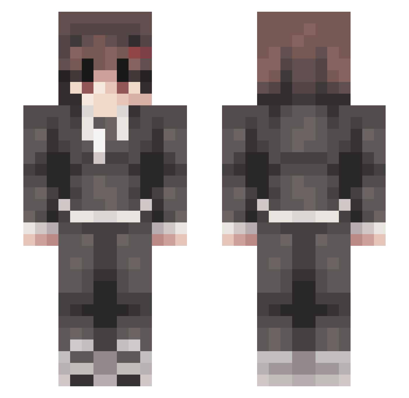mickeyman12 Minecraft skin, front and back view