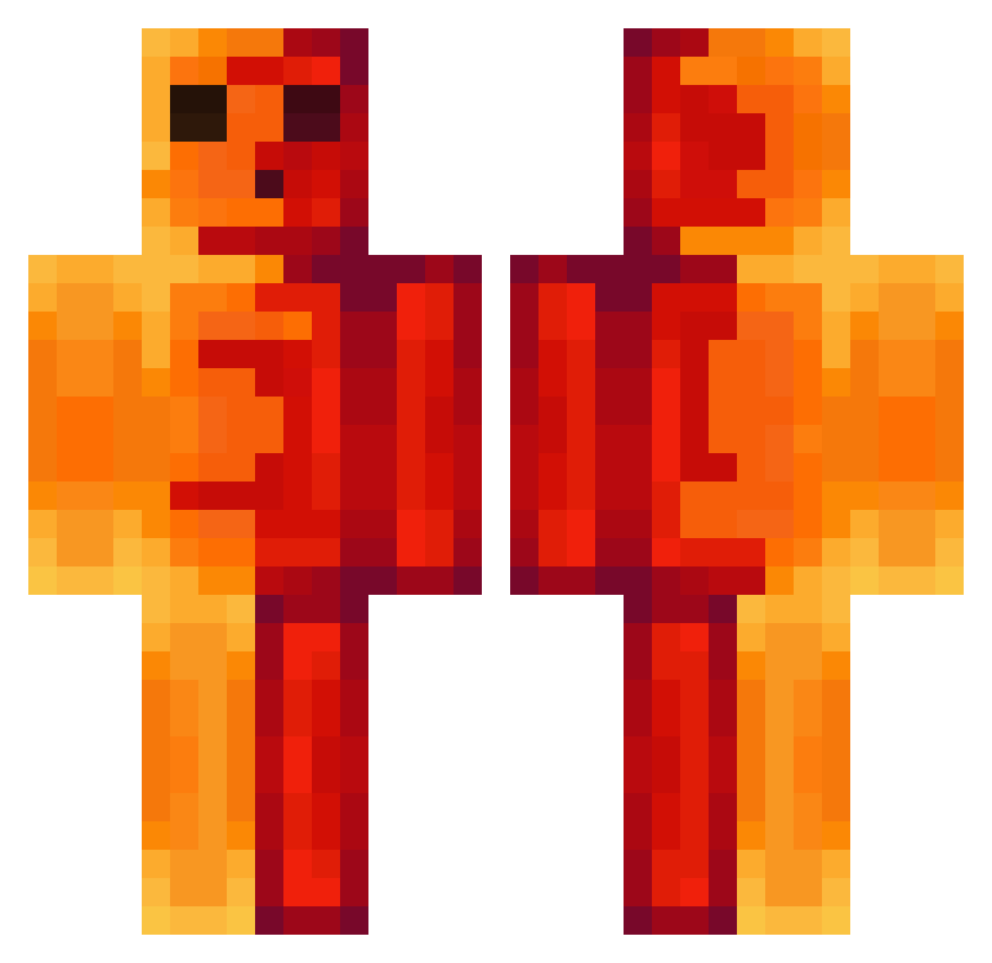 devinne Minecraft skin, front and back view