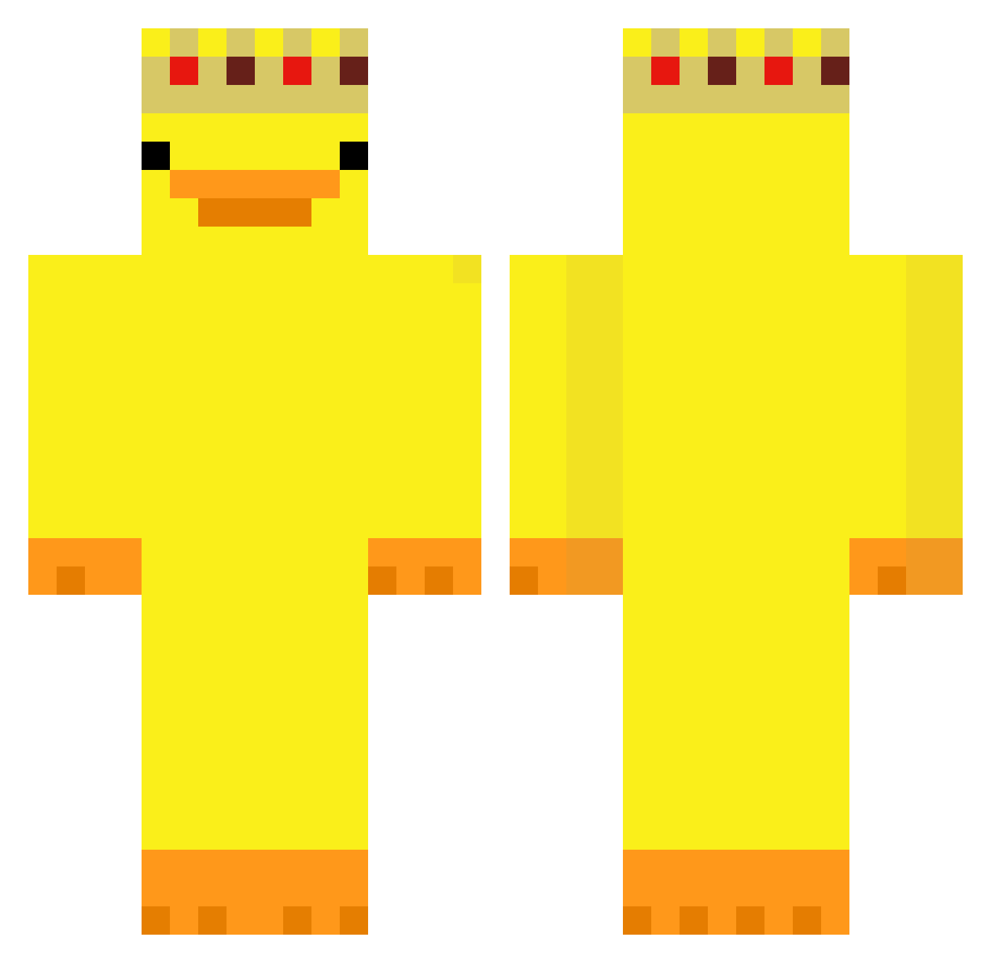 Przemyslawek Minecraft skin, front and back view