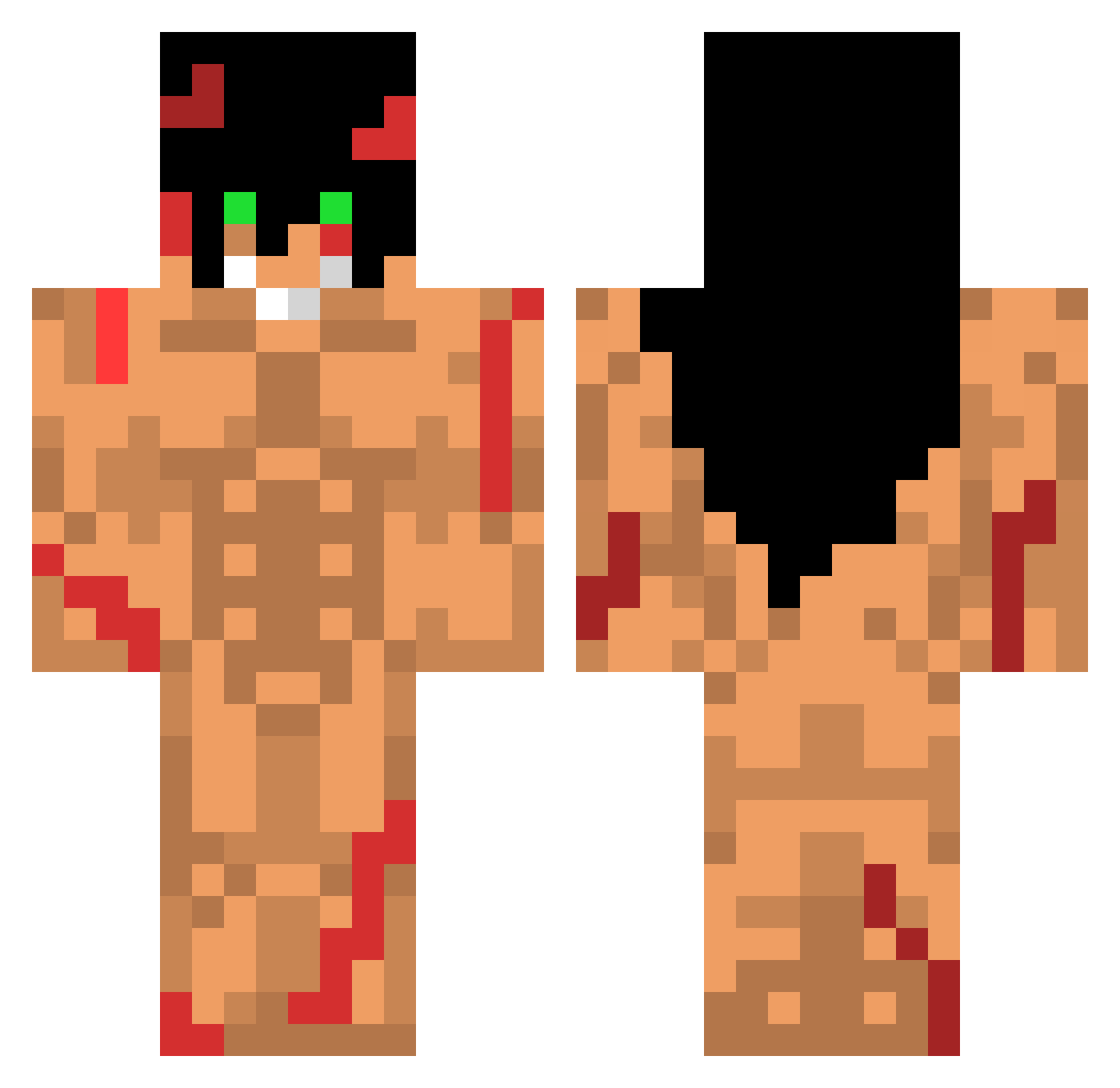 qiufengze Minecraft skin, front and back view
