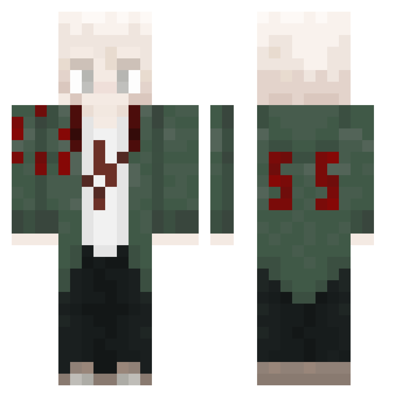Surfeit_Sieg Minecraft skin, front and back view