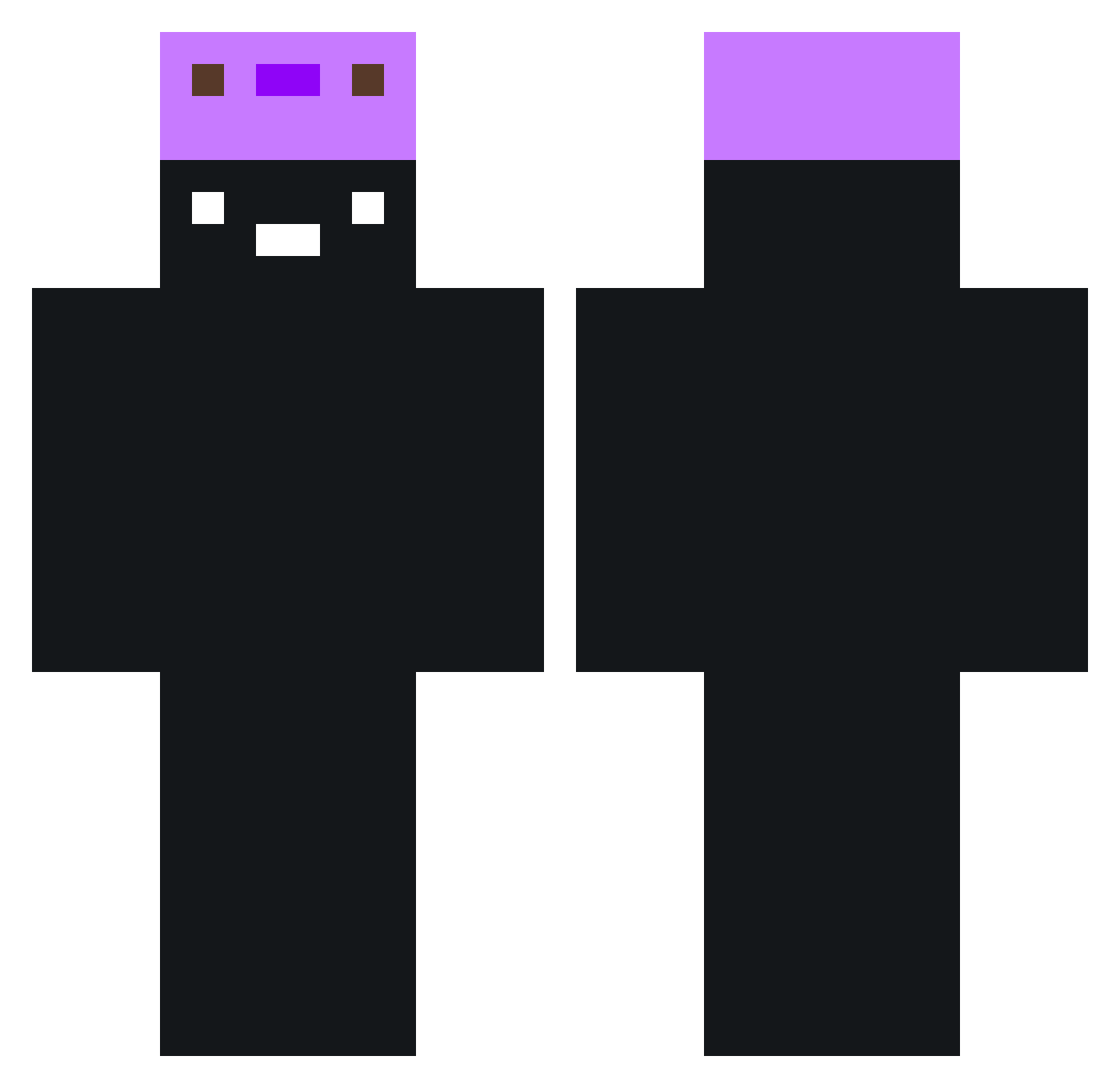 Bob201509 Minecraft skin, front and back view