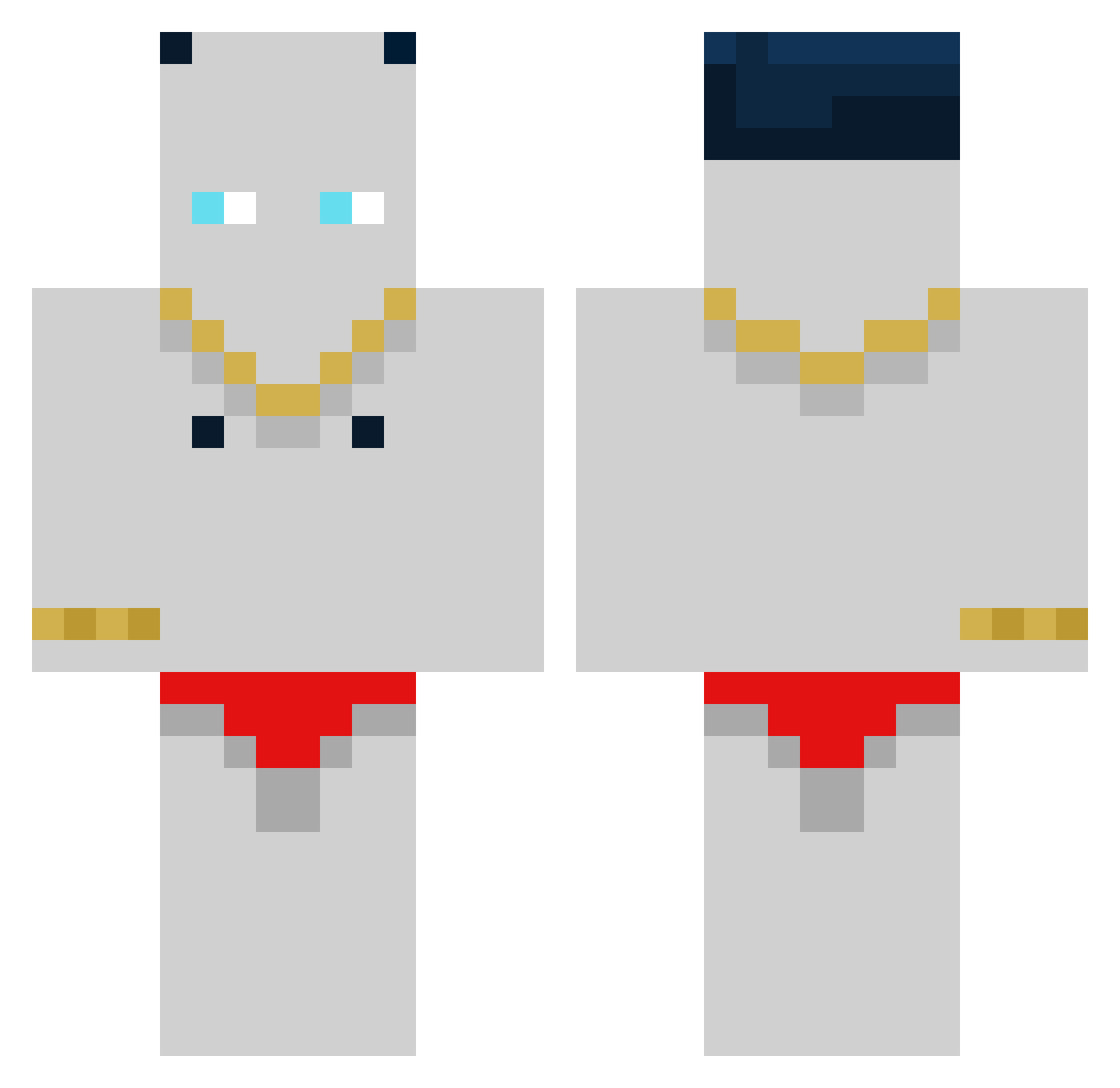PAUL1234555 Minecraft skin, front and back view
