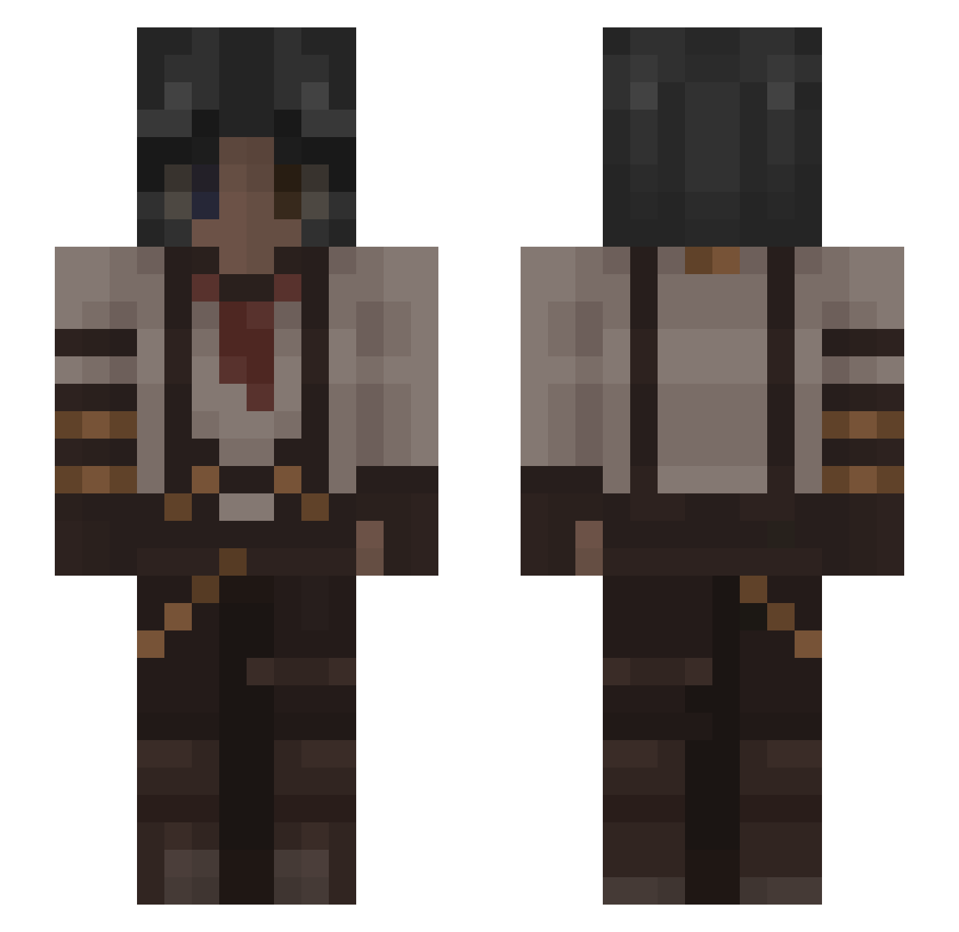 _PotatoBabu_ Minecraft skin, front and back view