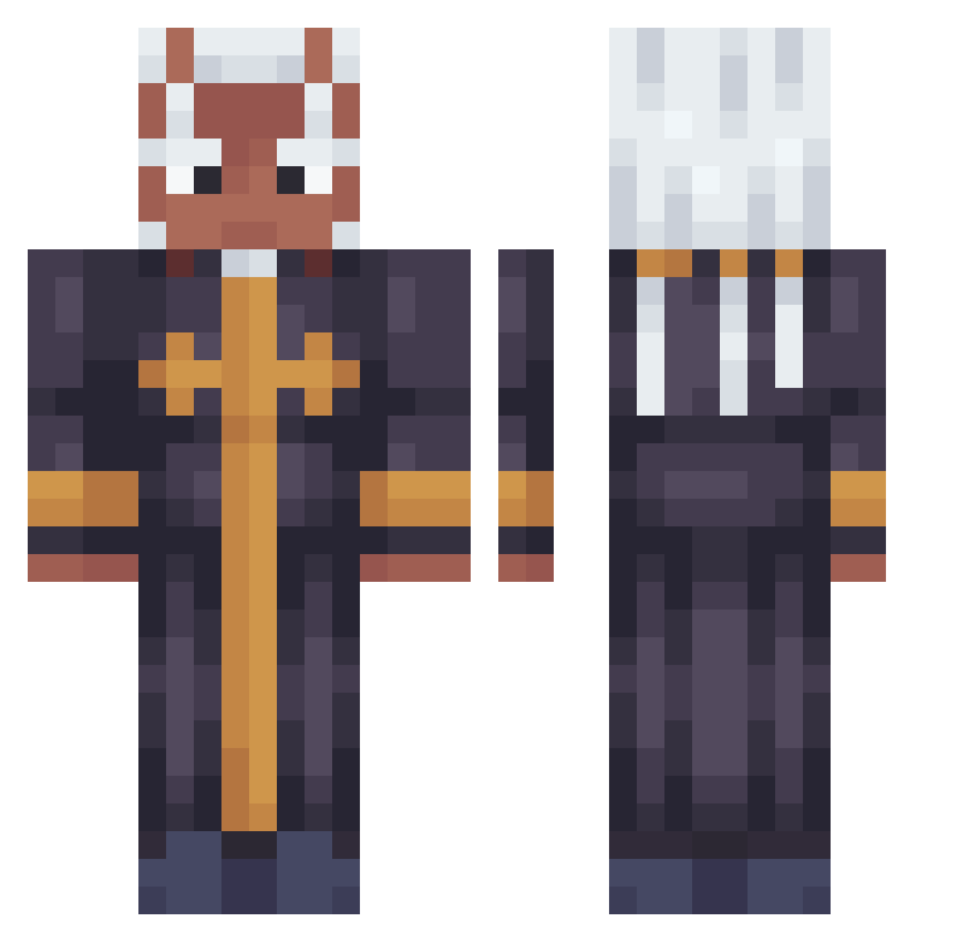 KIOKANJI Minecraft skin, front and back view