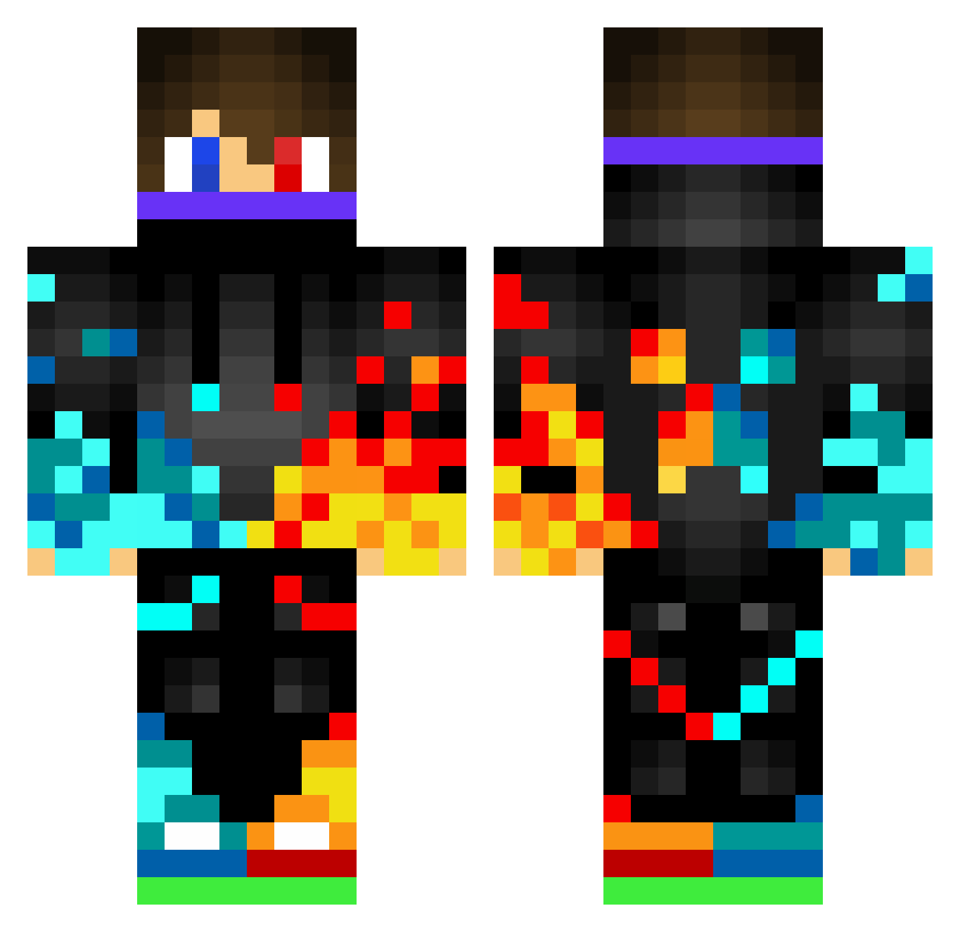 TheDarson Minecraft skin, front and back view