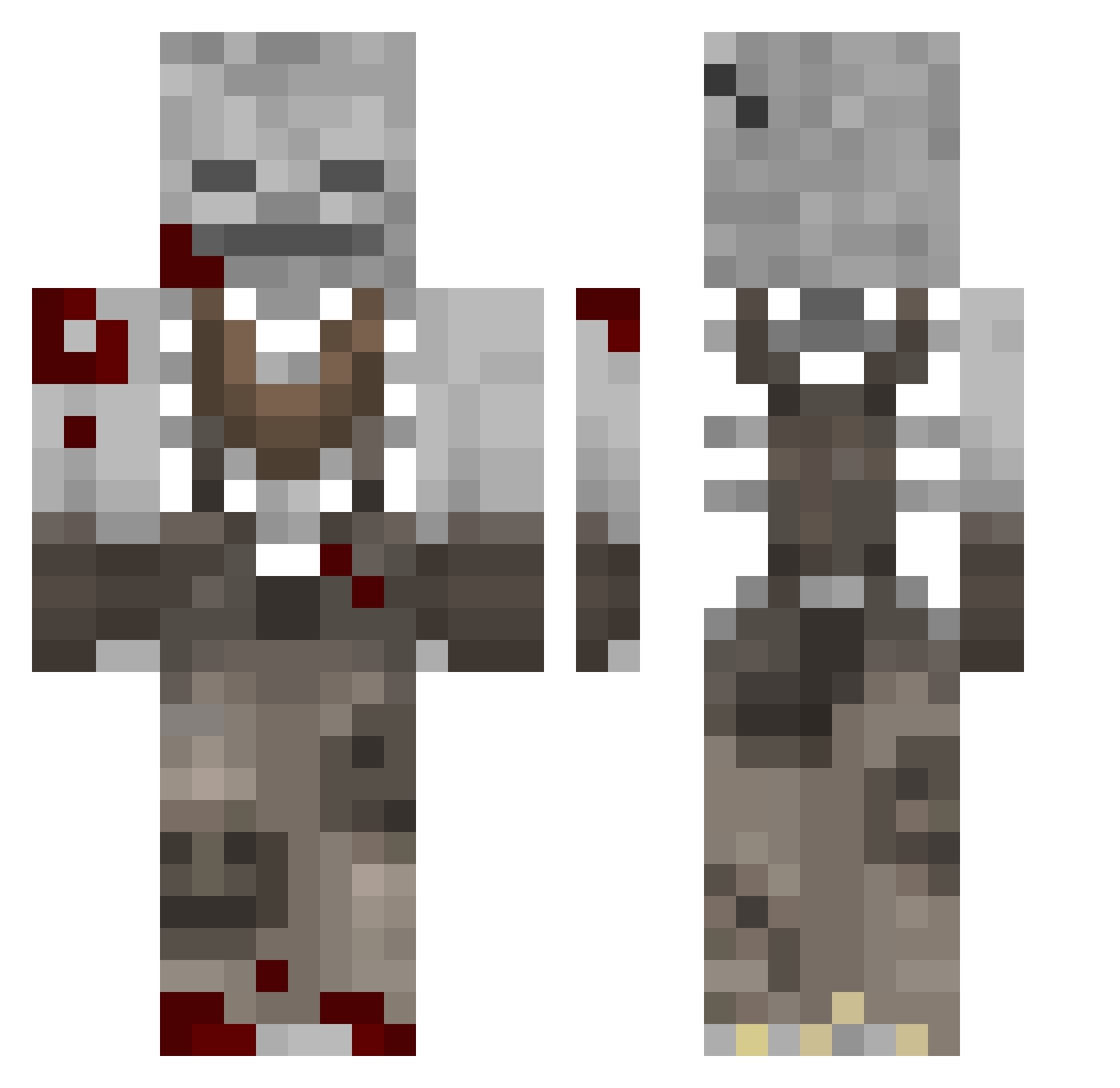 dinosaur_raur Minecraft skin, front and back view