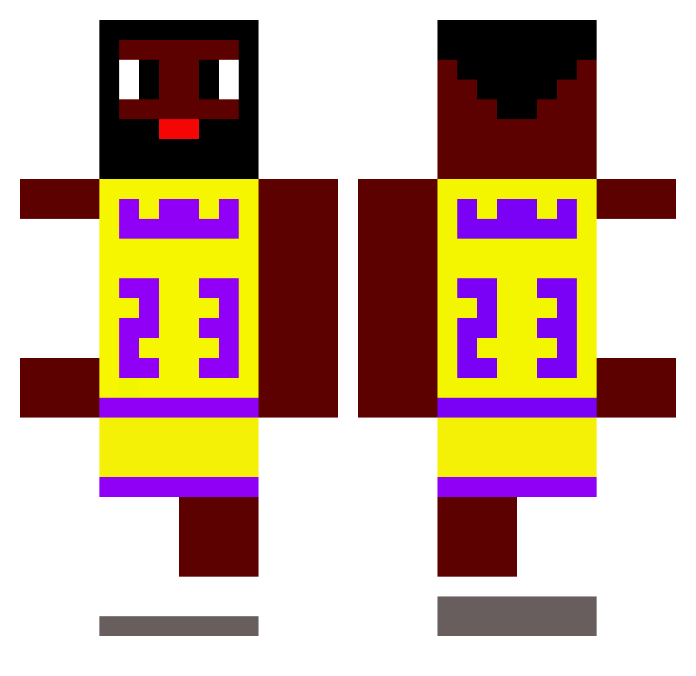 APK30 Minecraft skin, front and back view