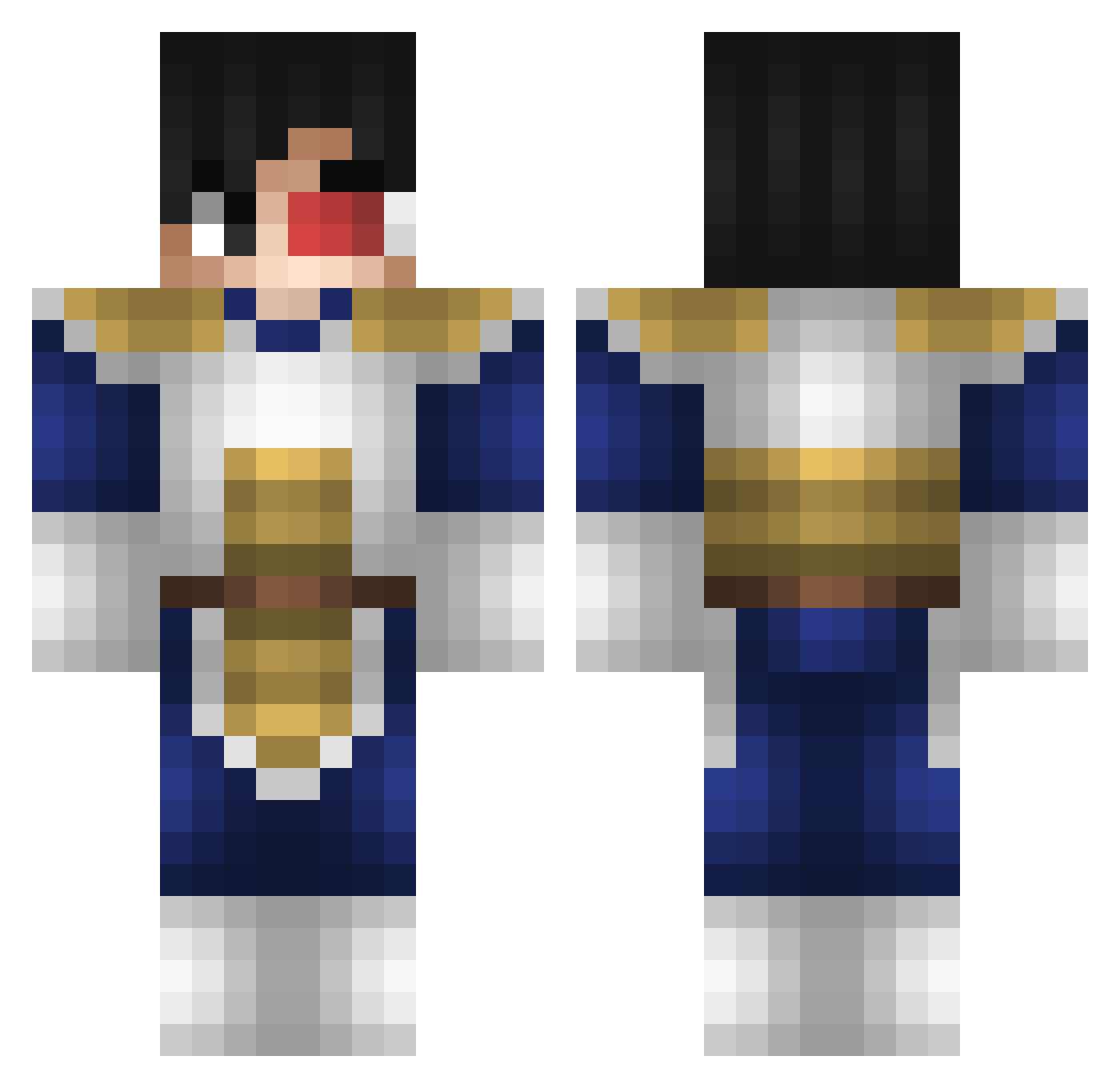 kamilhimself Minecraft skin, front and back view