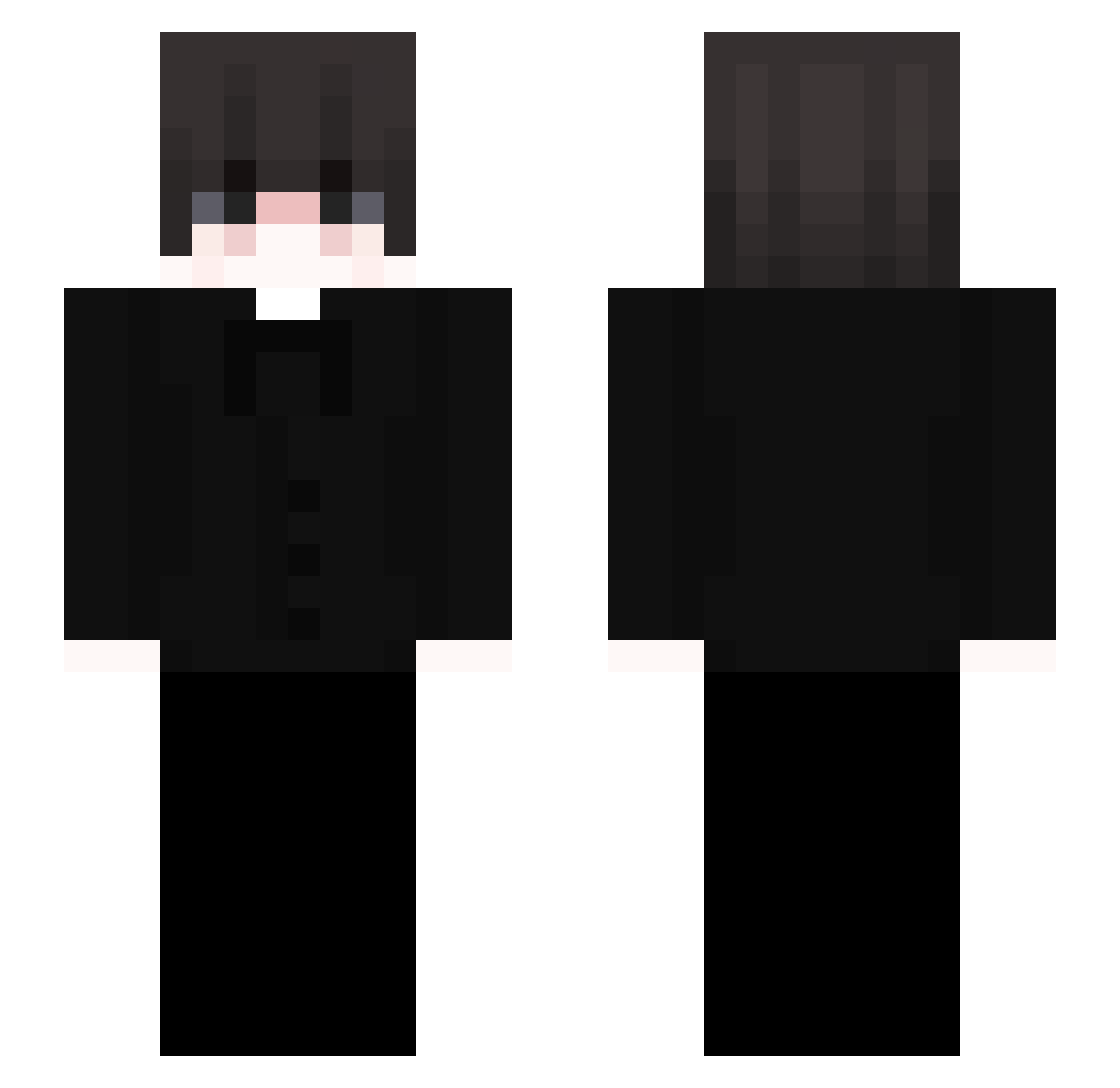 Sumi_cx Minecraft skin, front and back view
