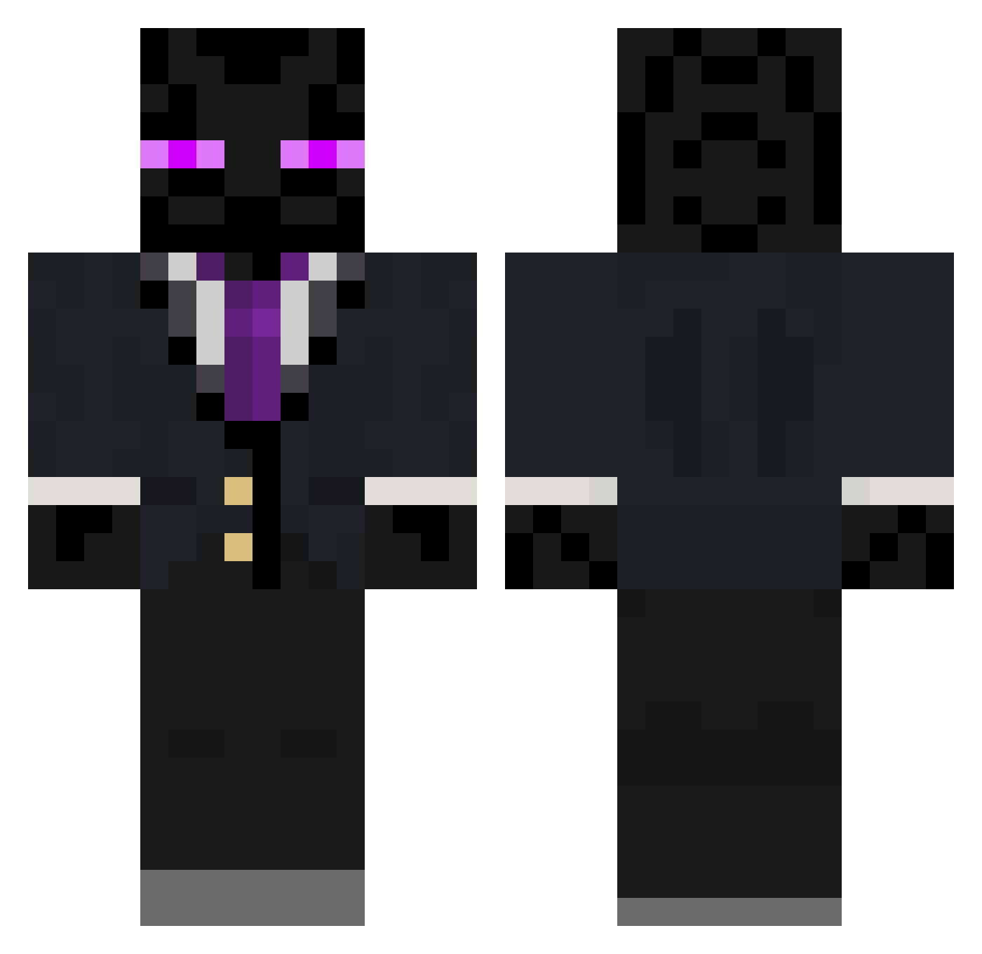 realStrixxy Minecraft skin, front and back view
