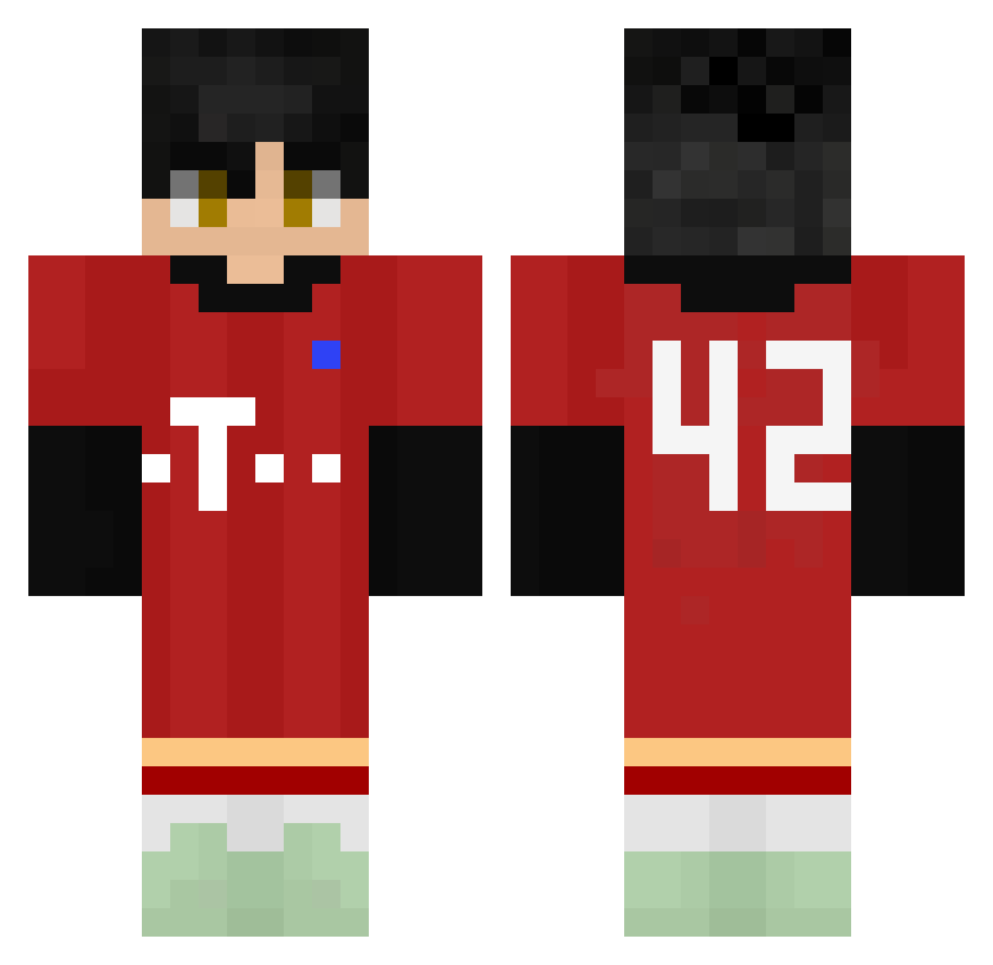 Humanslab_ Minecraft skin, front and back view