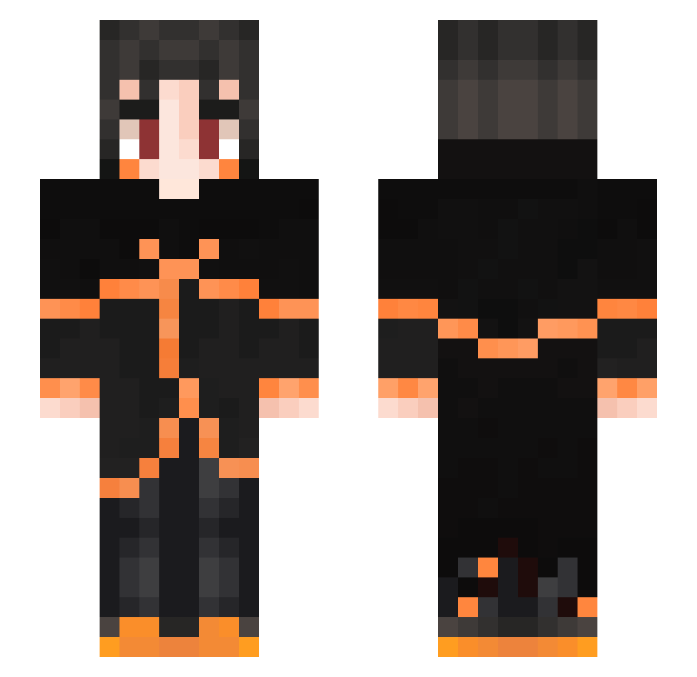 blake7731 Minecraft skin, front and back view