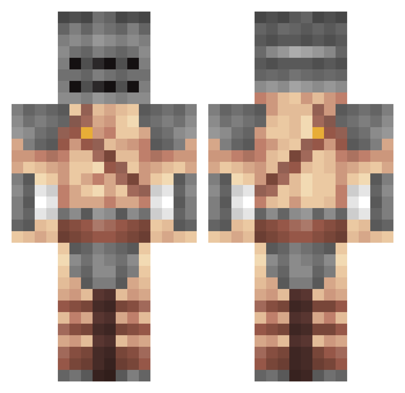 MrSkrittles Minecraft skin, front and back view