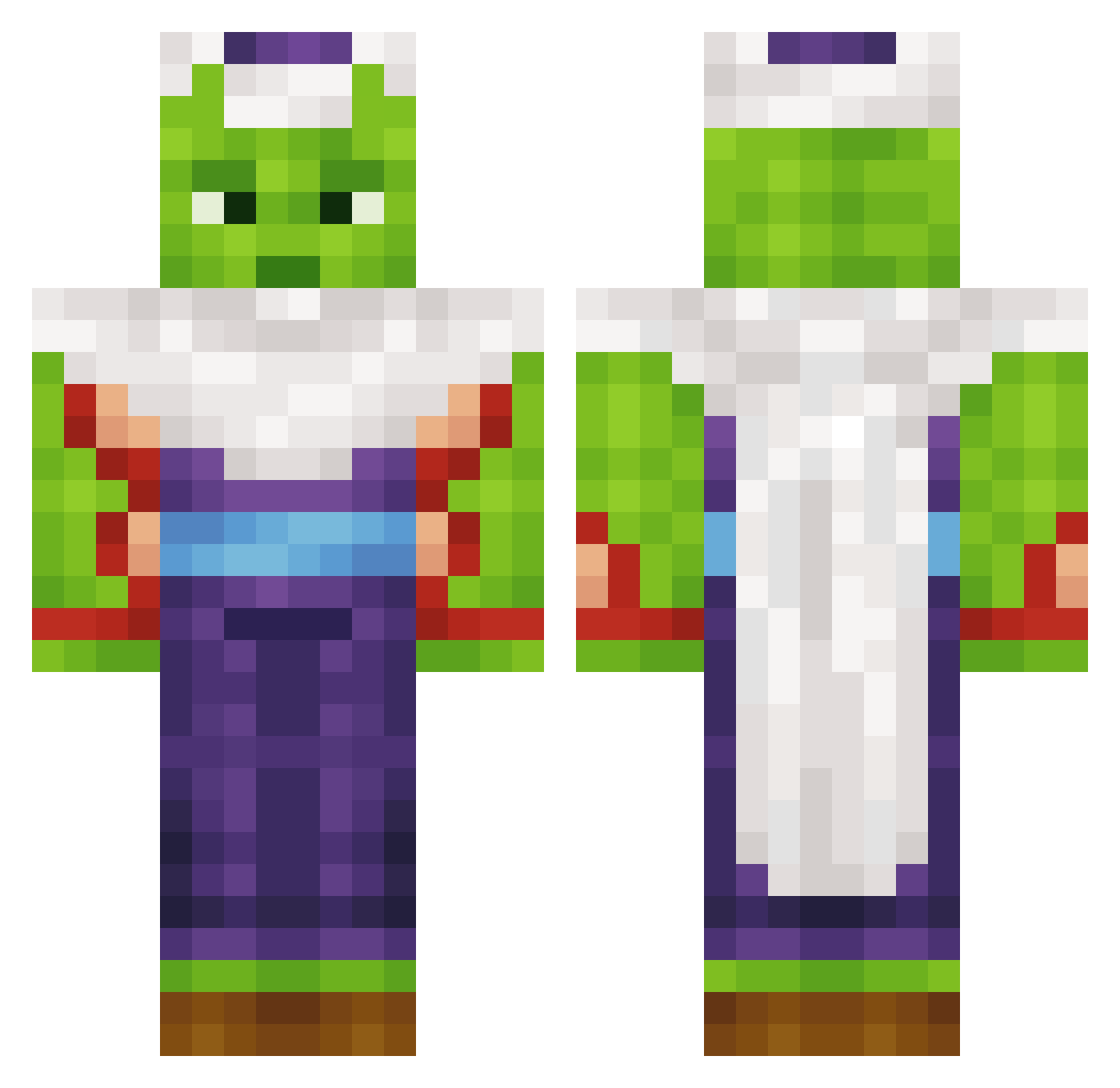 Xgamer107 Minecraft skin, front and back view