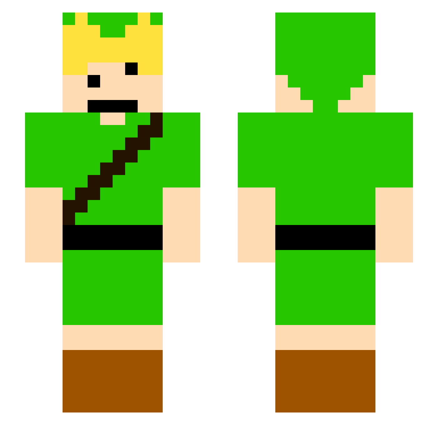 Enzo_Hat Minecraft skin, front and back view