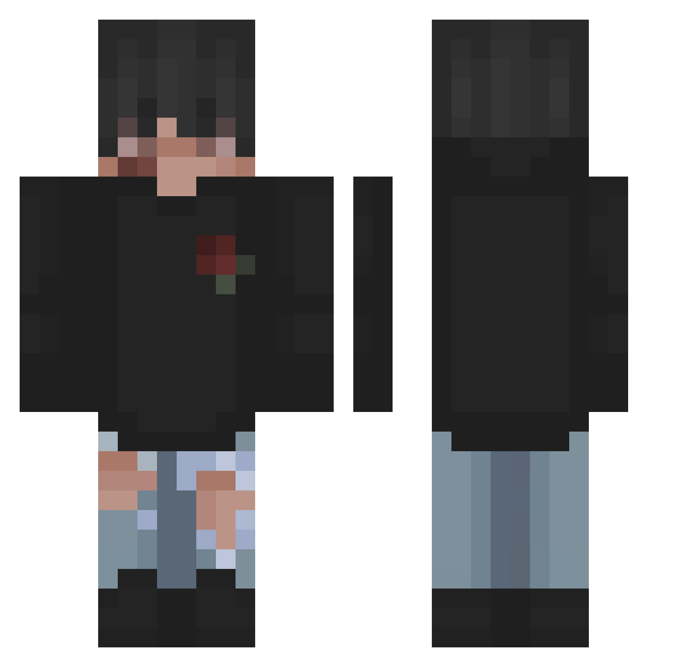 V01D512 Minecraft skin, front and back view