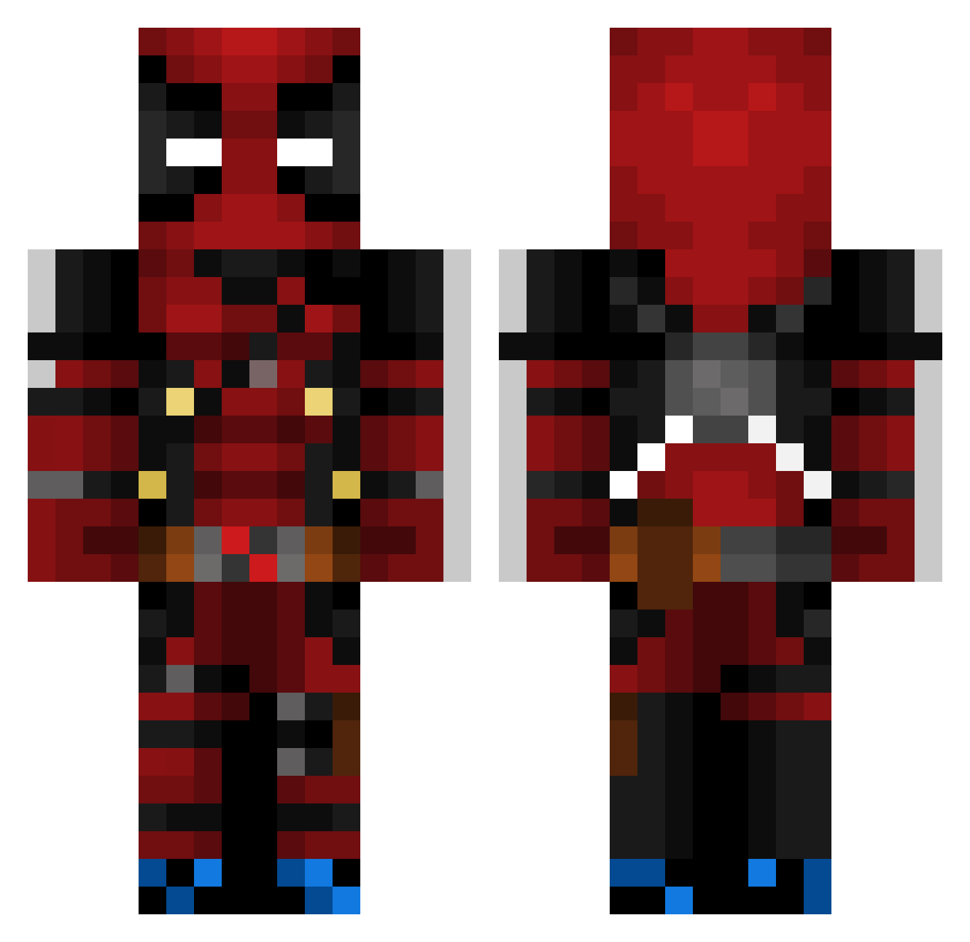 ShinzuOuO Minecraft skin, front and back view