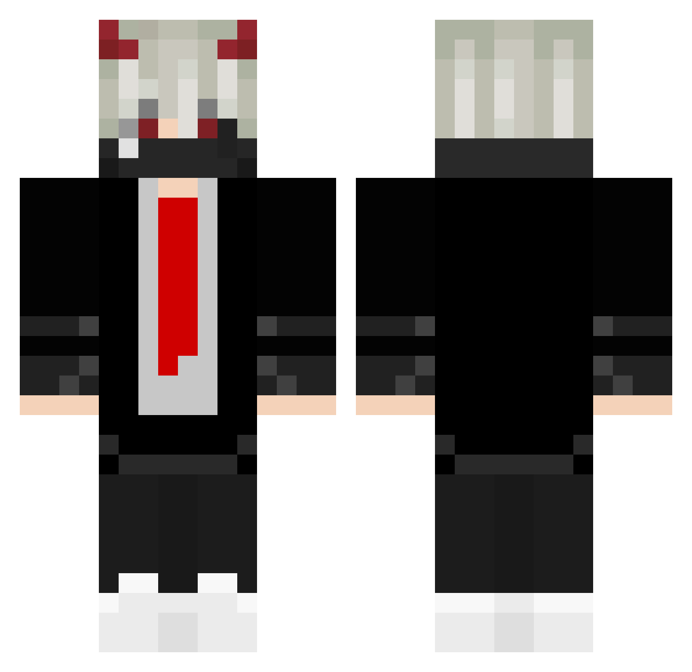timpod123 Minecraft skin, front and back view