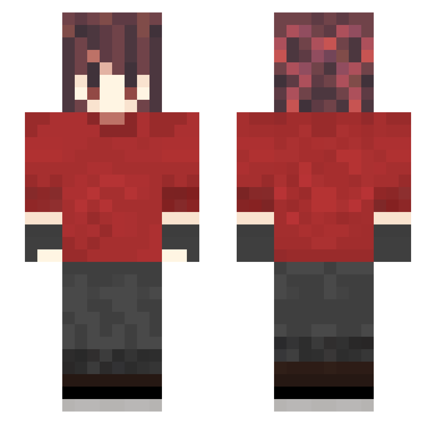 tobiivys Minecraft skin, front and back view