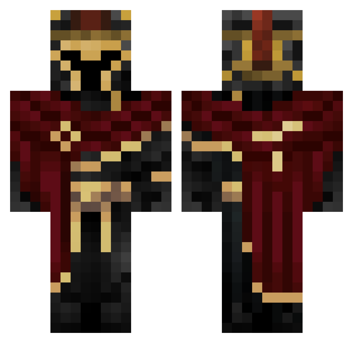 18levin Minecraft skin, front and back view