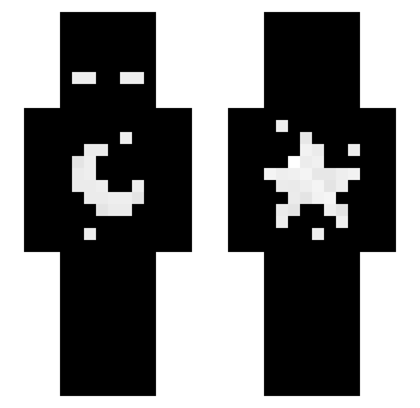 Kansqq Minecraft skin, front and back view