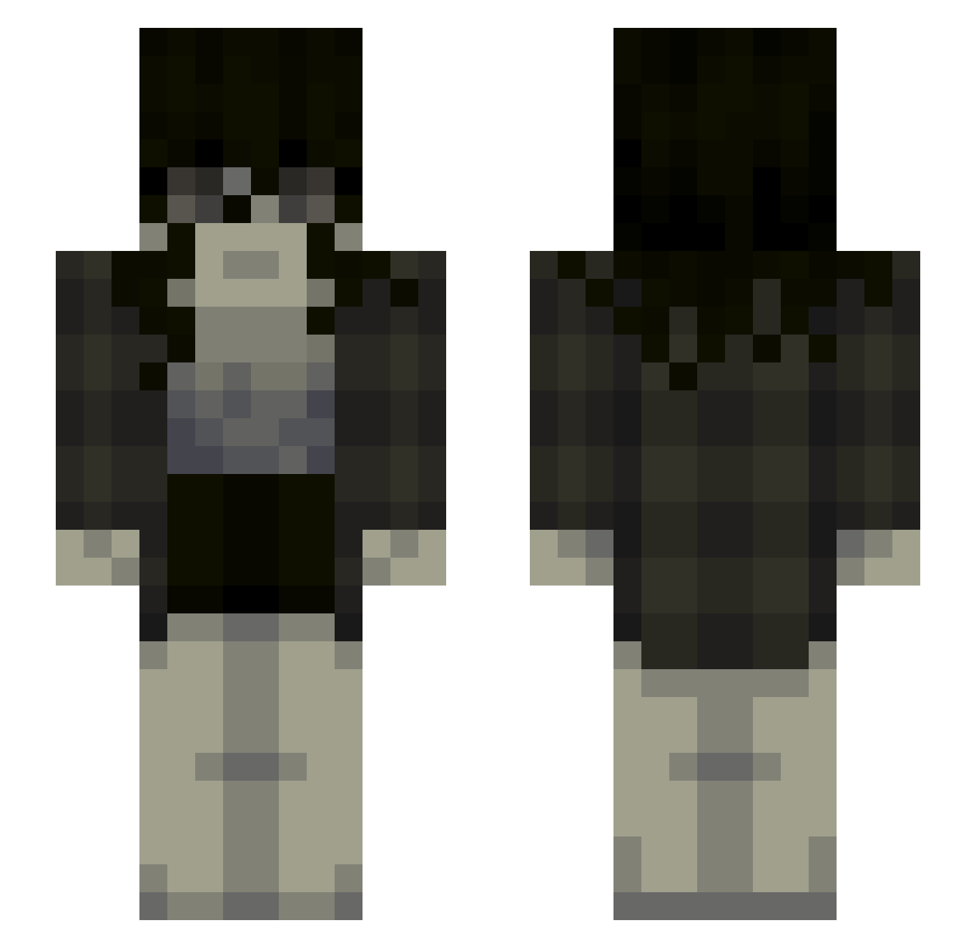 maick00 Minecraft skin, front and back view
