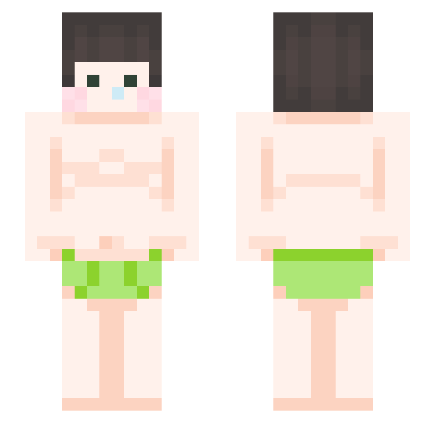 rame_0 Minecraft skin, front and back view