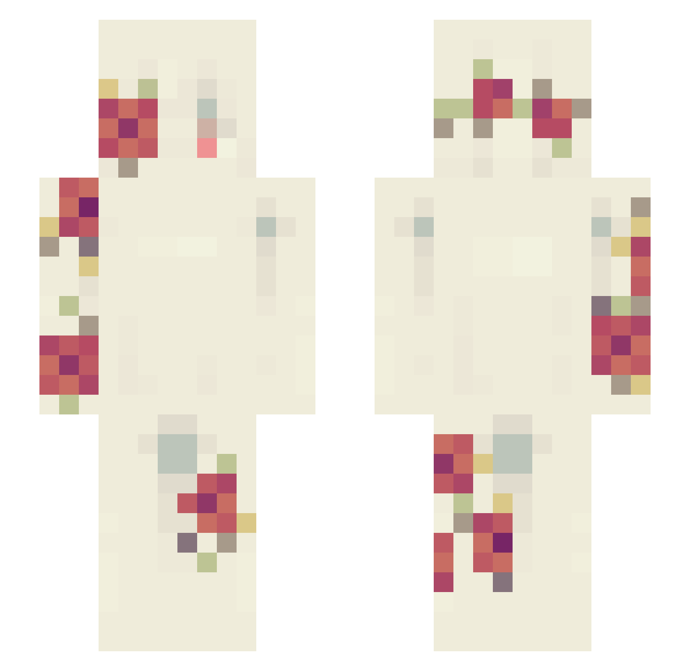 4Classified Minecraft skin, front and back view
