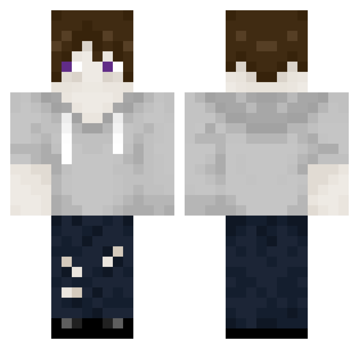 SpazzyMaster Minecraft skin, front and back view