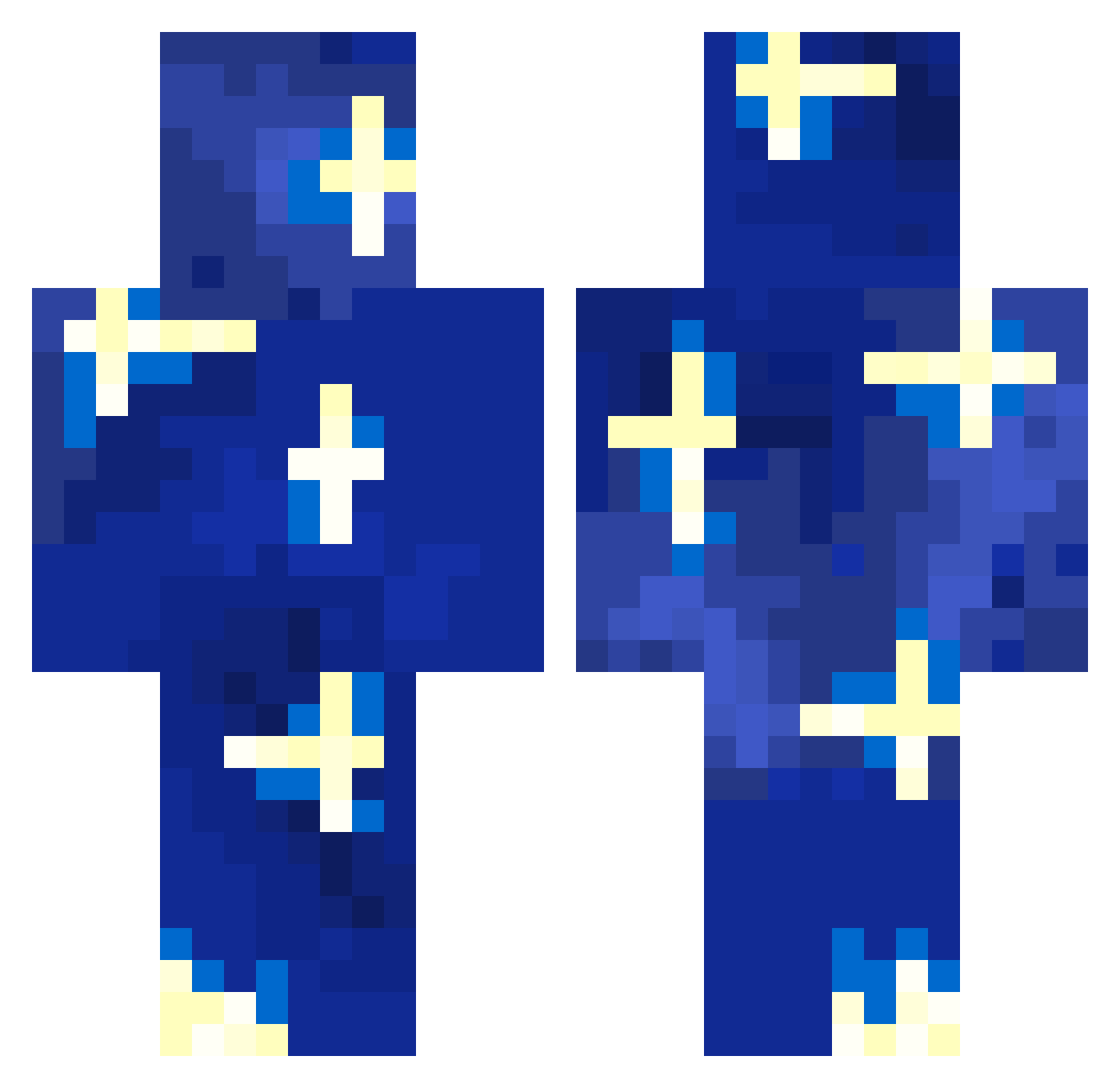 Th3Eternal Minecraft skin, front and back view