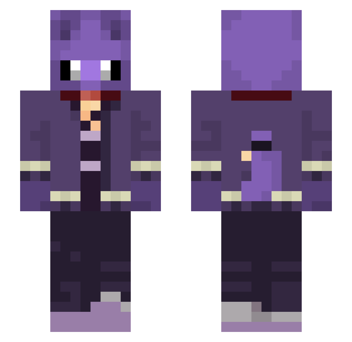 TheTurk12 Minecraft skin, front and back view