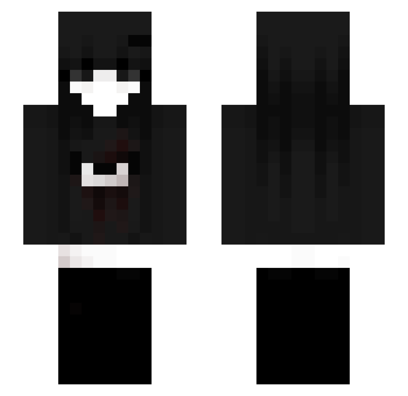 Mxodz Minecraft skin, front and back view