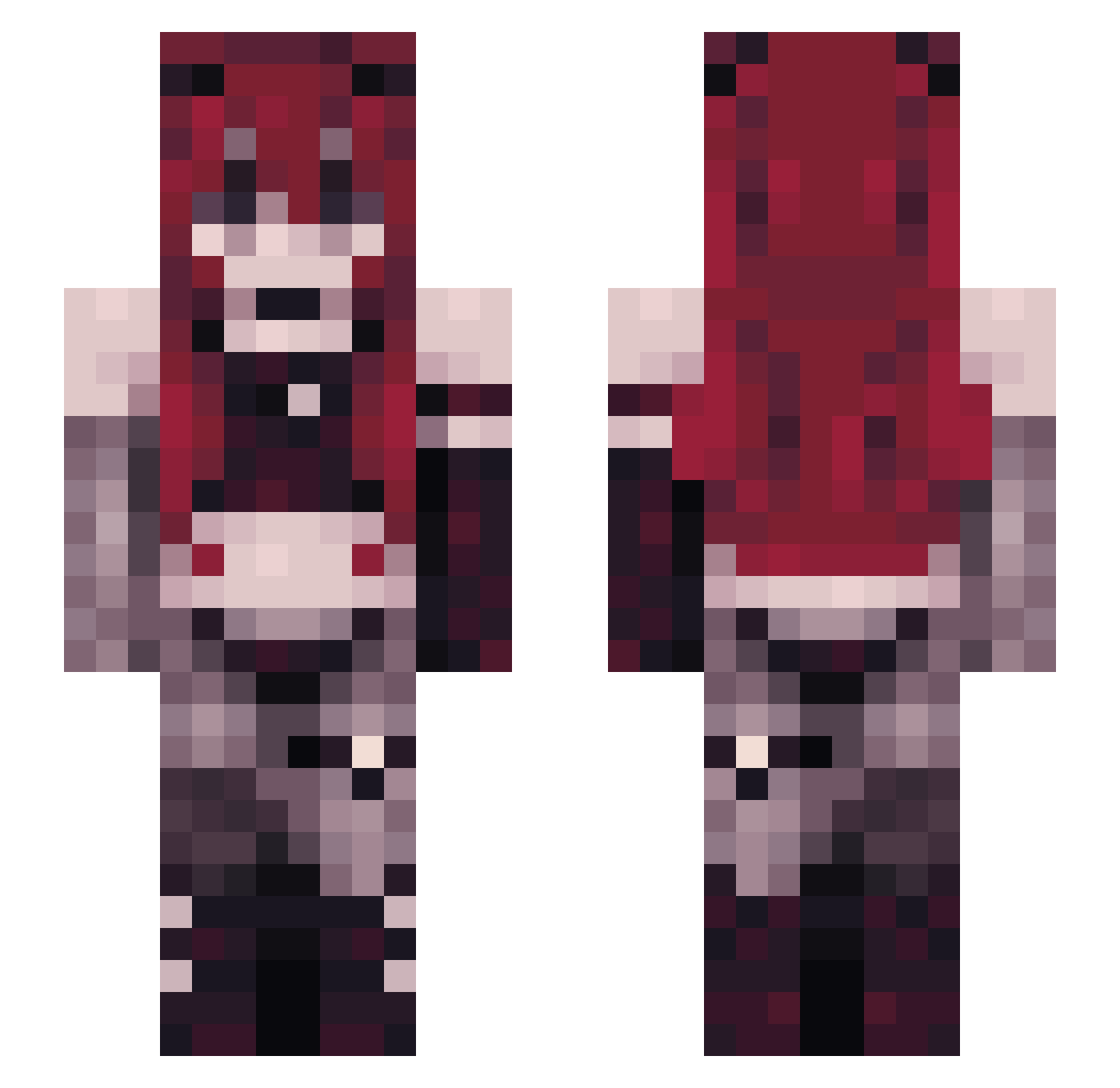 Siigi Minecraft skin, front and back view