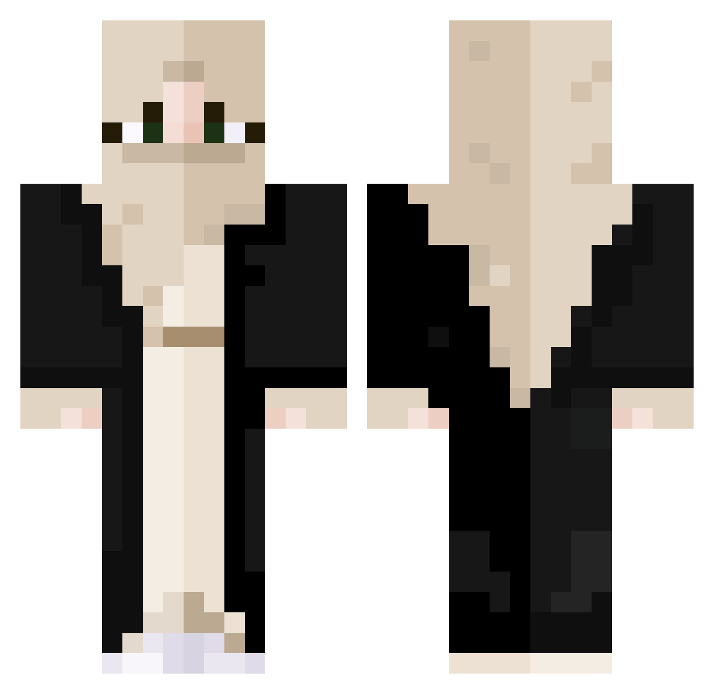 Cyhl1s Minecraft skin, front and back view
