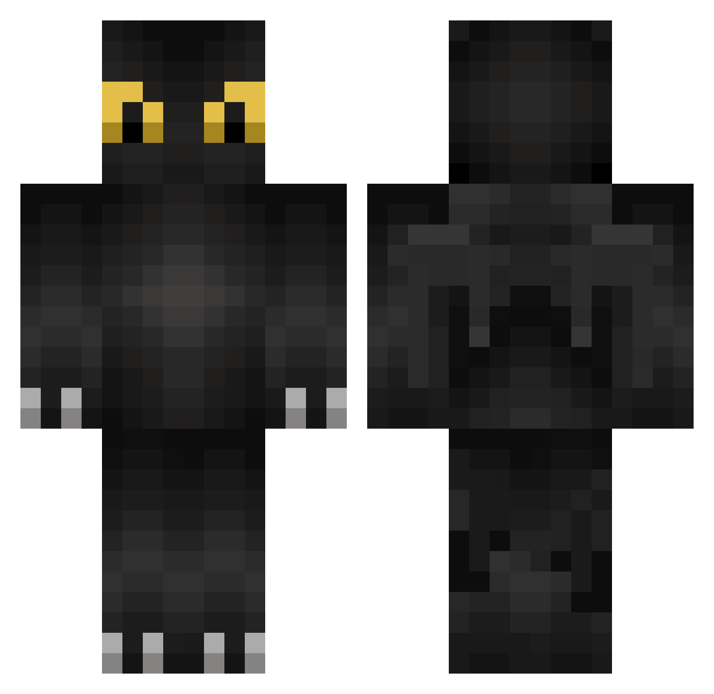 Guerite Minecraft skin, front and back view