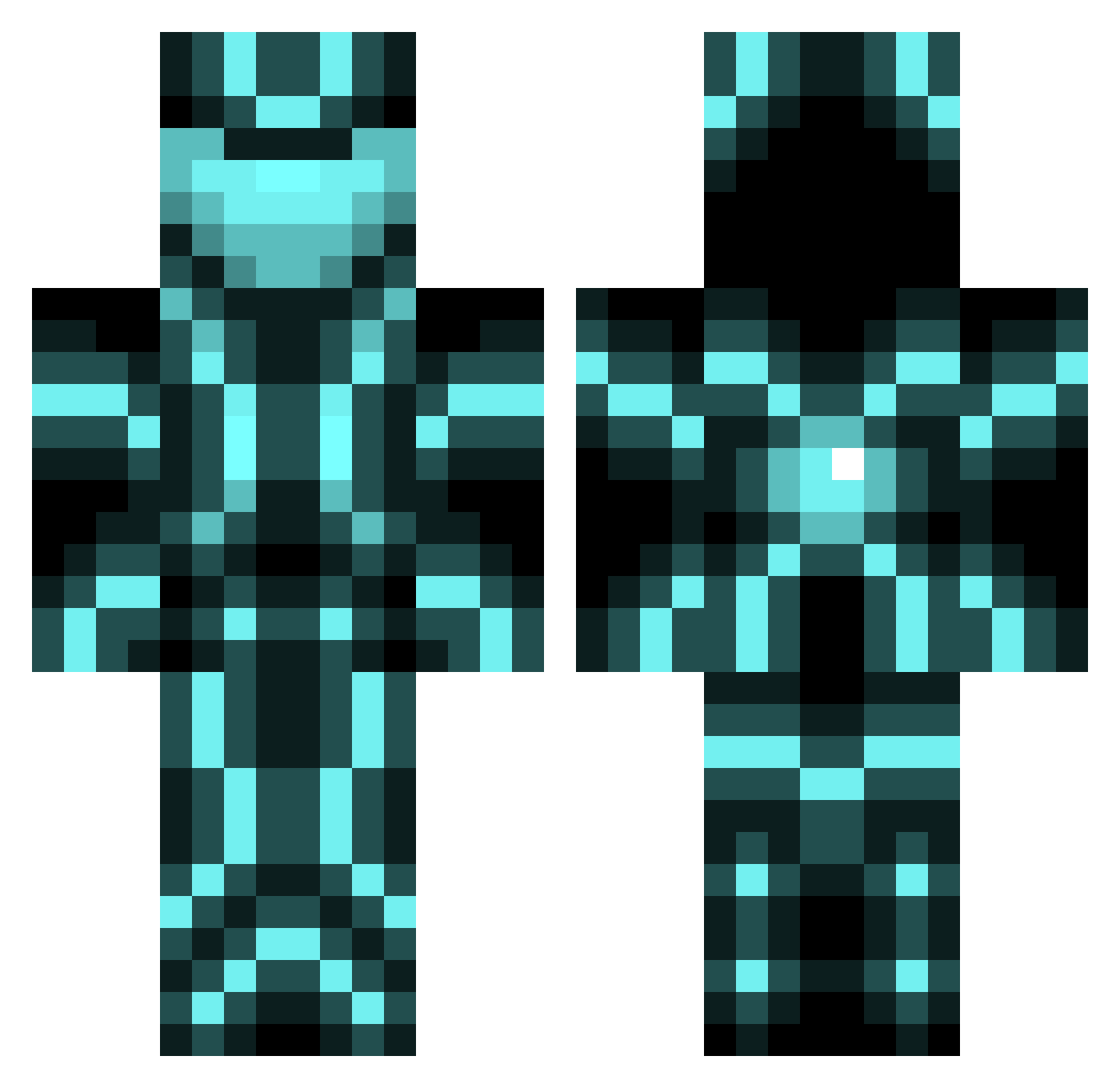 Natolio Minecraft skin, front and back view
